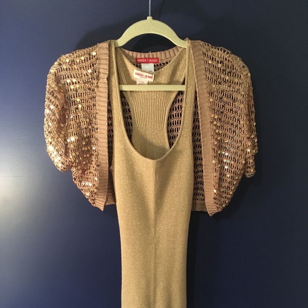 Guess sequins knitted shawl